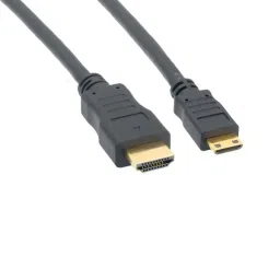 Mini HDMI To HDMI Cable 1 Meter Round High-Quality Copper-Clad Steel Black image 2