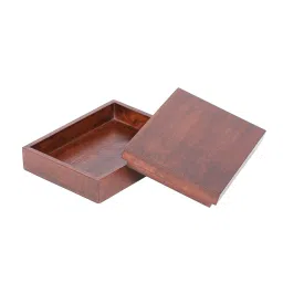 home4u Brown Wooden Paul Decorative Box image 5