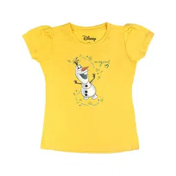 Disney by Wear Your Mind Girls Yellow Printed T-shirt-picture-48