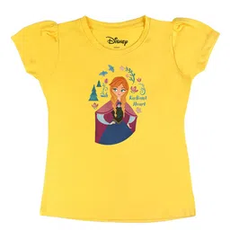 Disney by Wear Your Mind Girls Yellow Printed Extended Sleeves T-shirt-picture-55