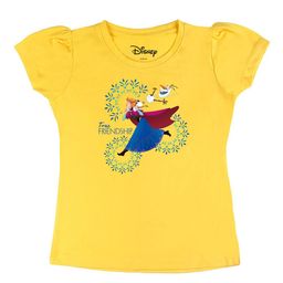 Disney by Wear Your Mind Girls Yellow Disney Princess Printed Cotton Pure Cotton T-shirt-picture-1