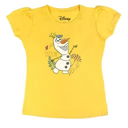 Disney by Wear Your Mind Girls Yellow Printed T-shirt-picture-27