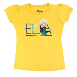 Disney by Wear Your Mind Girls Yellow Printed T-shirt-picture-15