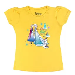 Disney by Wear Your Mind Girls Yellow Printed T-shirt-picture-28