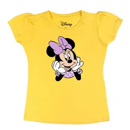 Disney by Wear Your Mind Girls Yellow Printed Extended Sleeves T-shirt-picture-32