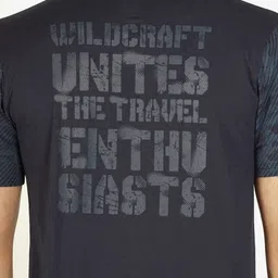 Wildcraft Men Navy Blue Printed T-shirt image 2