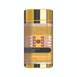 Vitaminnica Omega 3 (1000mg) | Double Strength Fish Oil | Supports Skin & Hearth Health, Improves Eye Health & Improves Sleep | 60 Non Veg Softgels image 3