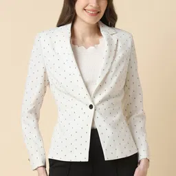 allen solly Women Printed Single Breasted Casual Blazer-picture-17