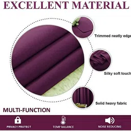 comfy home 182.8 cm (6 ft) Shower Silk Semi Transparent Curtain Single Curtain image 3