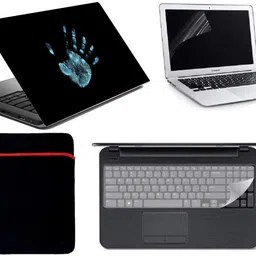 UNIXAA Laptop Vinyl Skin Sticker 4IN1 Combo With Screen Guard, Key Guard & Case-3221 Combo Set-picture-16