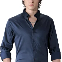 beyoung Men Regular Fit Solid Button Down Collar Formal Shirt-picture-22