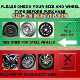 cubodeplato CamrryBlk_14In_New_Swift2018-2022 Wheel Cover For Maruti Swift VXI image 3