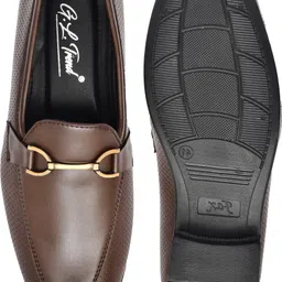 g l trend Men's Casual Stylish Bukkle Moccasin Slip-on Handmade Shoe Mocassin For Men image 2