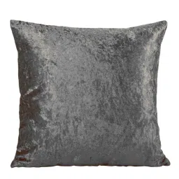romee Grey Velvet Solid 16x16 inches Cushion Cover (5Pc) image 4