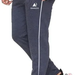 diwazzo Pack of 2 Men Printed Brown, Light Blue Track Pants image 4