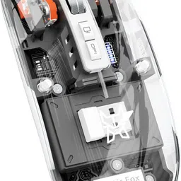 Arctic Fox Pureview Transparent Wireless and Bluetooth Rechargeable Mouse Wireless OpticalGaming Mousewith Bluetooth-picture-30