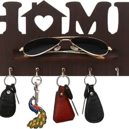 herbonoor Wooden Wall Key Holder | Multipurpose Key Stand for Home Wood Key Holder-picture-11