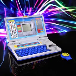 mahi zone Educational English Learner Laptop with Mouse for Kids 20 Activity Games Toy_M96 image 1