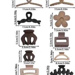 prityka Beauty Matte Multi Hair Clip Clutcher Accessories For Women & Girls Hair Claw 5p Hair Claw image 2