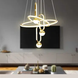 smartway lighting Moana LED Smart Voice Assist Chandelier Metal in White image 1