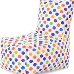 style homez Large CANVAS CLASSIC CHAIR, Cotton Polka Dots Printed Bean Bag Chair With Bean Filling-picture-12