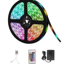 smuf 300 LEDs 3.18 m Multicolor Color Changing, Flickering, Steady Strip Rice Lights-picture-26
