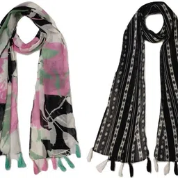 mss fashion Printed Chiffon Women Multicolor Scarf, Stole, Fancy Scarf-picture-15