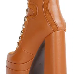 london rag Tan High Heeled Ankle Boots Boots For Women image 3