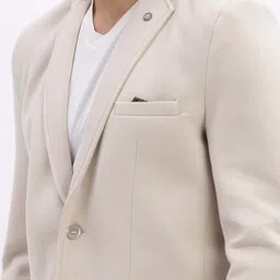 showoffff Men Solid Single Breasted Formal Blazer image 5