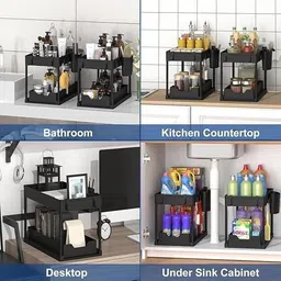 Fomoholic 2 Tier Standing Rack and Bathroom Countertop Organizer image 5