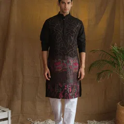 nexoira Men Embroidered Cotton Silk Straight Kurta-picture-30