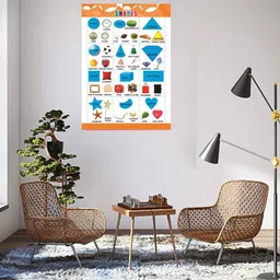 editoneinternational Shapes Chart for Kids Wall | Early Learning Educational Wall Chart for Children 19 x 13 inch Laminated, Non Tearable Waterproof Wall Pasting Chart 3D Poster image 2