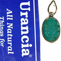 hoseki Emerald Ganesh Panna Ganapati Pendant stone Regular Oval Crystal Stone-picture-27