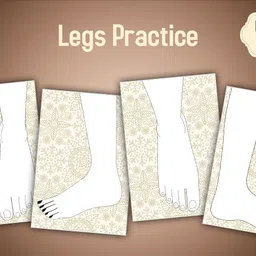 uniq designer Reusable Mehandi Practice Book with Waterproof Pages | Perfect for Henna Artists Sketch Pad image 5