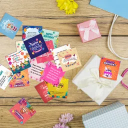 exciting lives Mini Birthday Cards Set- 20 Birthday Wishes/Notes for Family, Friends Greeting Card image 5