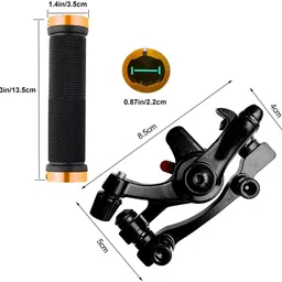 goal Cycle front disc brake and bicycle Handlebar Anti Slip Grip (160 mm) Bicycle Brake Disk image 3