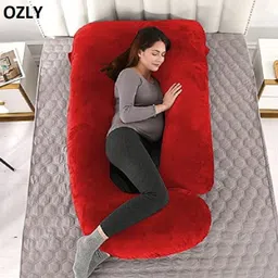 ozly ultra soft j shaped pillow Microfibre, Polyester Fibre Solid Pregnancy Pillow Pack of 1 image 3