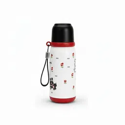 rvctrendz Insulated Vacuum Flask -Cute Printed - White with Red Print -500 ML 500 ml Water Bottle-picture-28