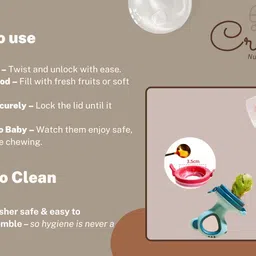 cradleve Silicone Food/Fruit Nibbler with Extra Mesh Feeder image 4