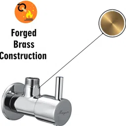 mayur ocich ANGLE COCK (SUPER HEAVY DUTY) HIGH FLOW W. WALL FLANGE (SET OF 2) [JAQUAR ANGLE COCK FLORENTINE MODEL] Angle Cock Faucet image 4