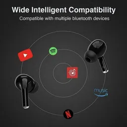abhi TWS |Max Power| HD Sound | BT Earbuds |Mic & Touch Controls Headphone Bluetooth Bluetooth Headset image 4