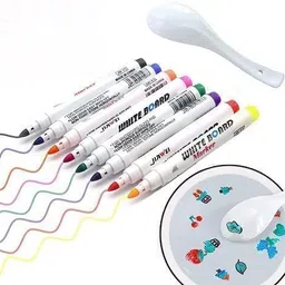cartspace 12pcs Colorful Magical Water Floating Marker Pens, Pack Of 1 image 5