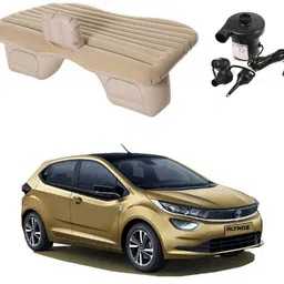 oshotto Car Travel Inflatable Bed Mattress with Two Air Pillows For Tata Altroz Beige Car Inflatable Bed-picture-19