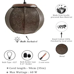 homesake Electa Copper Metal Hanging Light image 4