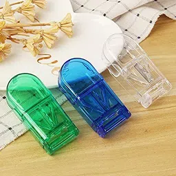 hapani home Divide Safe Storage Compartment Box transparent Medicine Pill Case Tablet Cutter Splitter Divide Safe Storage Compartment Box Cuts Pills, Vitamins, Tablets pill cutter-picture-28