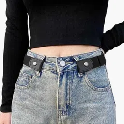 khodaldham fashion Women Casual Black Fabric Belt-picture-15