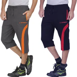 southtree Striped Men Three Fourths-picture-27