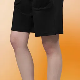 club a9 Solid Women Black Bermuda Shorts image 3