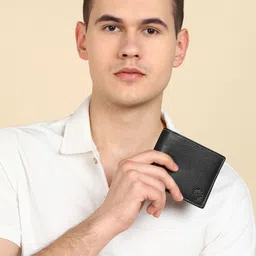 woodland Men Casual Black Genuine Leather Wallet image 4