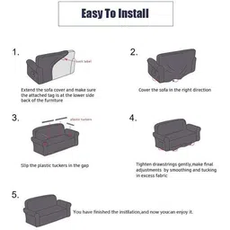 igi Polyester Geometric 3 Seater Sofa Cover image 3